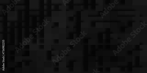 Abstract geometric Unevenness three-dimensional shadow block pattern background, Modern abstract luxury black background with Realistic wall of cubes, Abstract technology and business concept design.