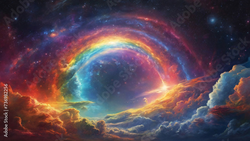 stunning colorful Nebula in Universe, Background, Wallpaper