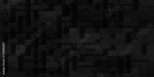 Abstract geometric Unevenness three-dimensional shadow block pattern background, Modern abstract luxury black background with Realistic wall of cubes, Abstract technology and business concept design. © DAIYAN MD TALHA