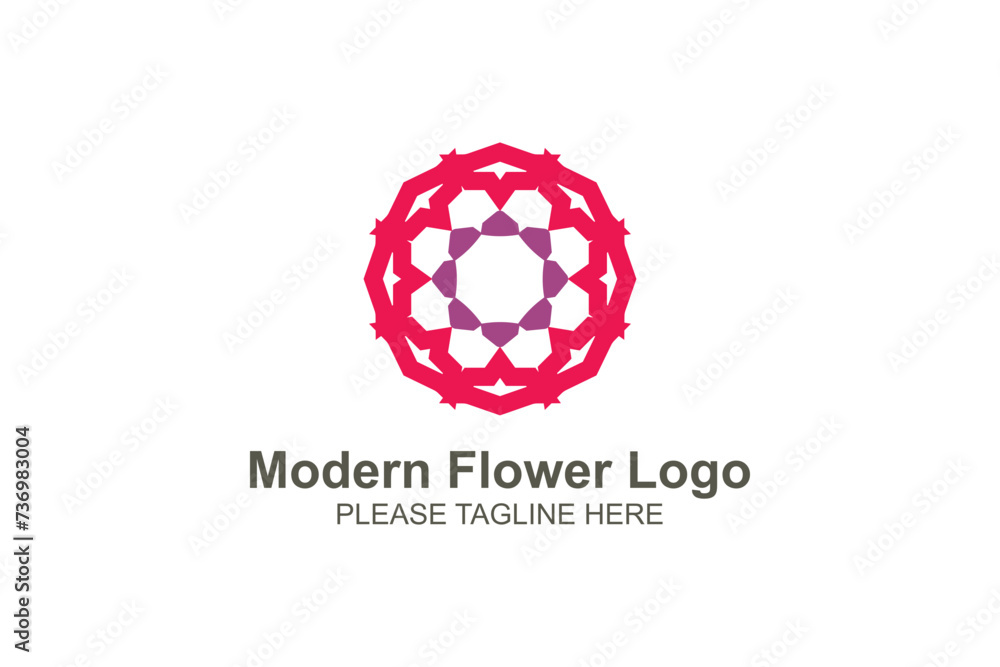 Fototapeta premium Modern flower logo