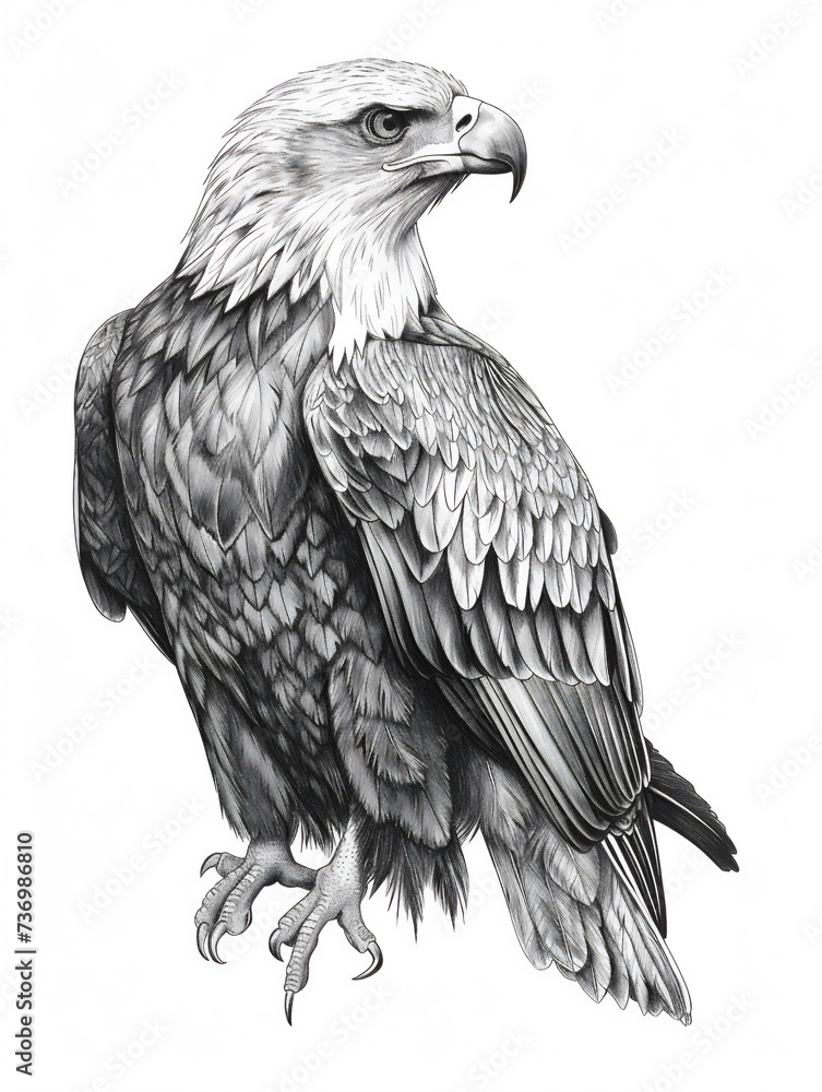 Fototapeta premium Coloring page of eagle 