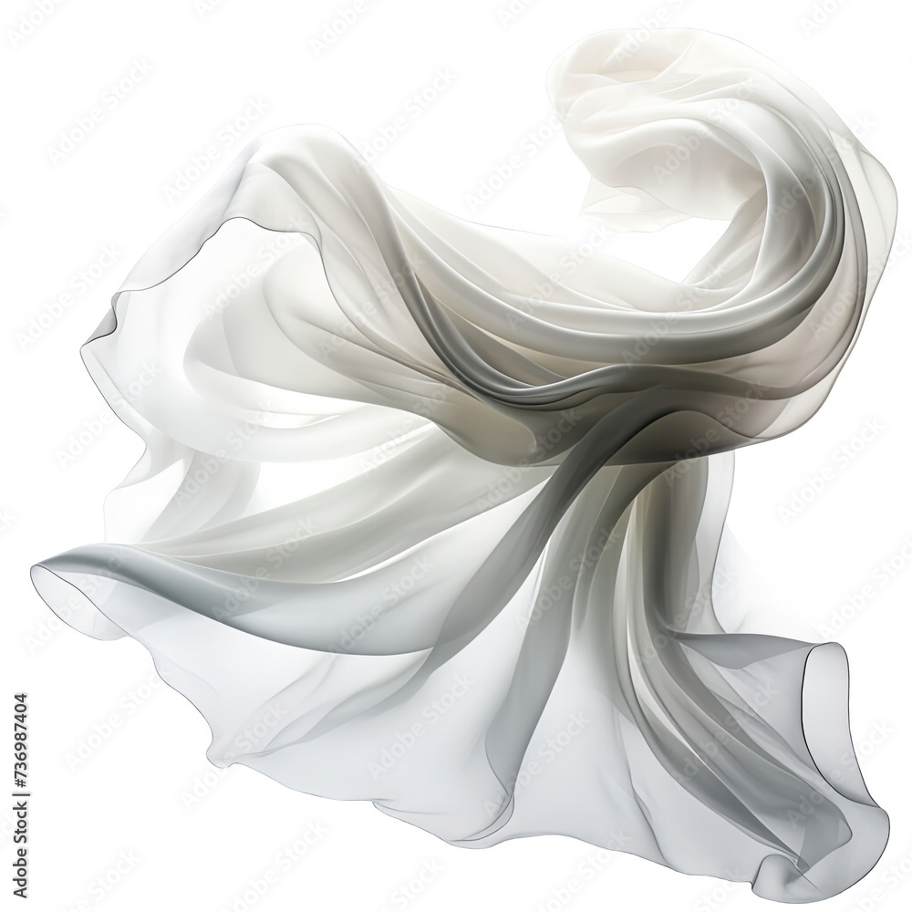 Fototapeta premium Flying Fabric Digital Overlays Transparent Background Maternity