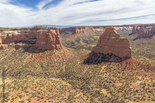 View of the Independence Monument, at the end of Otto's Trail in the Colorado National Monument photo