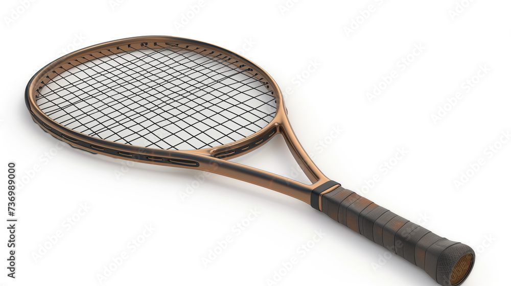 a tennis racket isolated on white background a tennis racket isolated on white background