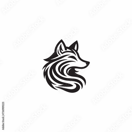 Fototapeta Naklejka Na Ścianę i Meble -  tribal wolf tattoo