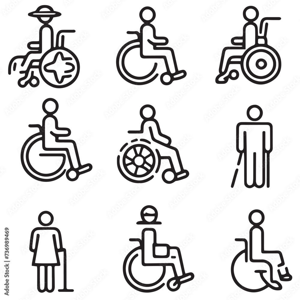 Fototapeta premium person and wheelchair
