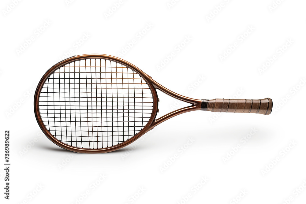 a tennis racket isolated on white background a tennis racket isolated on white background