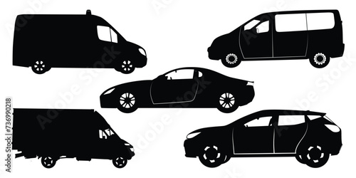 Vehicle Silhouettes Vector illustration