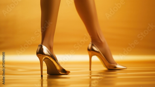 Womans Legs in High Heeled Shoes