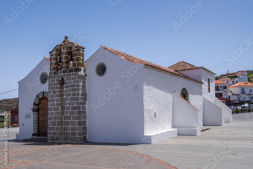Parroquia de Ntra. Sra. de Candelaria en el pueblo de Chipude, La Gomera, islas Canarias photo