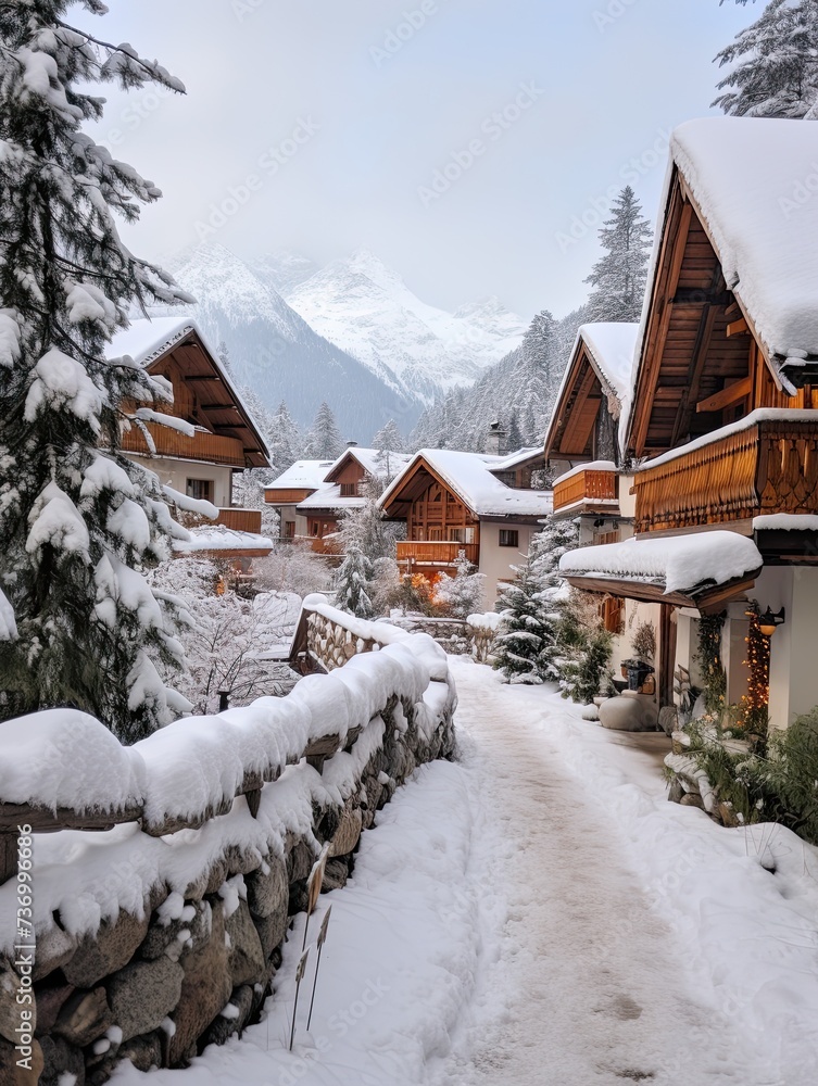 Alpine Winter Wonders: Snow-Covered Villages Unveil Hidden Beauty