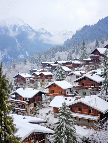 Alpine Winter Wonderland: Hidden Beauty of Snowy Villages in the Garden