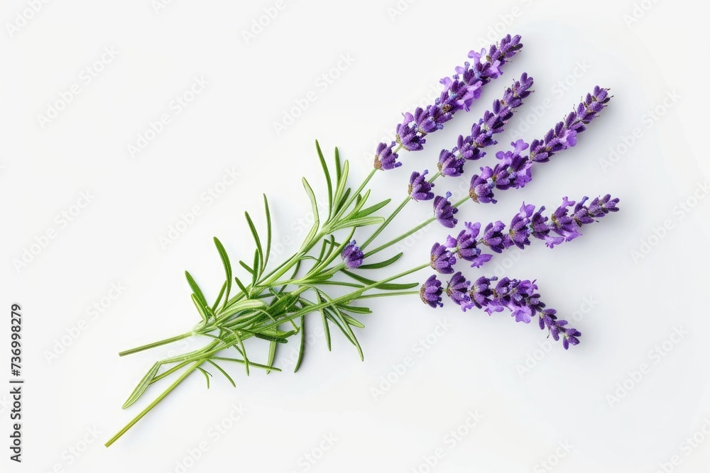 Naklejka premium Lavender flowers isolated on white background