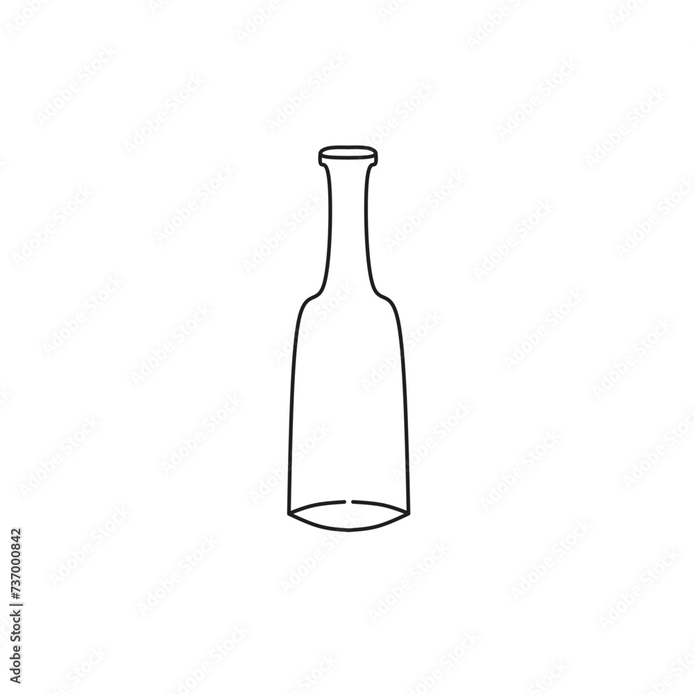 bottle icon isolated on white 