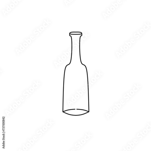 bottle icon isolated on white 