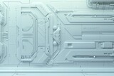 Scifi design external side walls panels abstract. clean light color.
