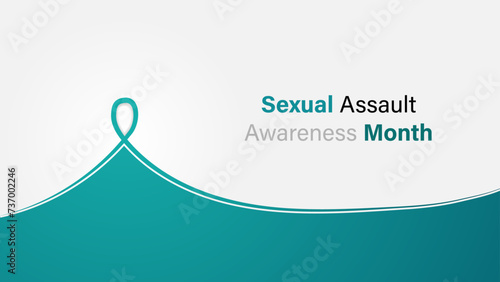 Sexual assault awareness month vector design photo