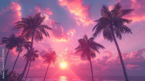 Petal-Pink Sunset Over the Horizon © MAY