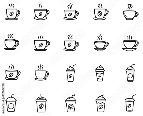 coffee icons set © Makinazz