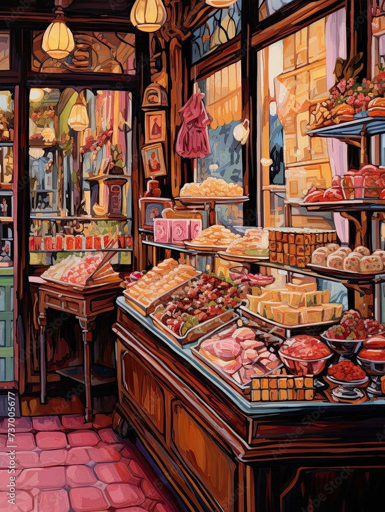 French Patisserie Storefronts: Vintage Delights of Rustic Pastry Shops