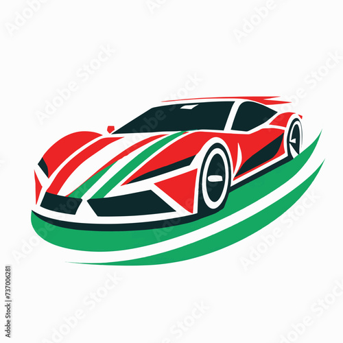 Super car on a white background illustration