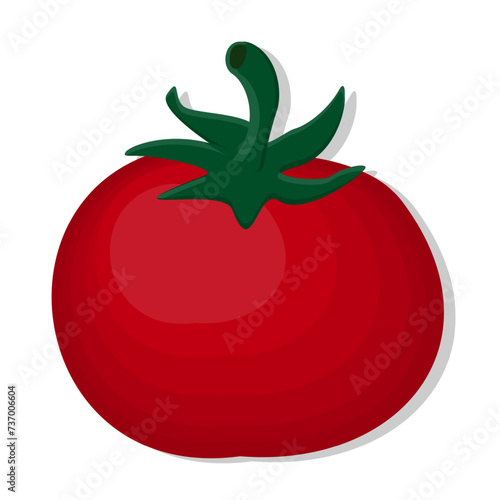 Vegetable red tomato cartoon illustration