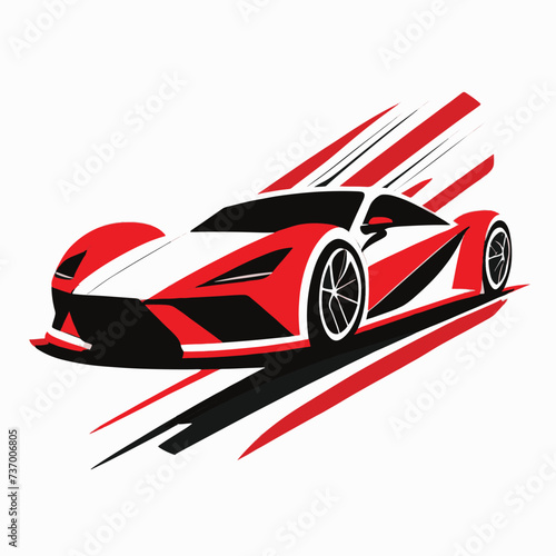 Super car on a white background illustration