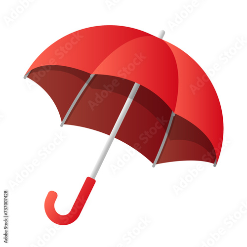 Cartoon red umbrella cartoon illustration