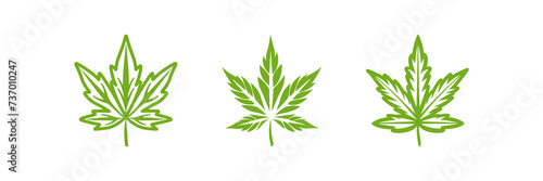 Marijuana leaf icon set. Vector illustration design.