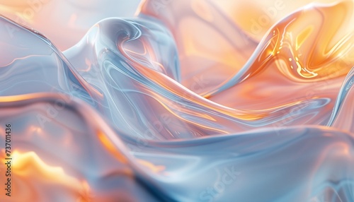 iridescent fluid silk texture on abstract background