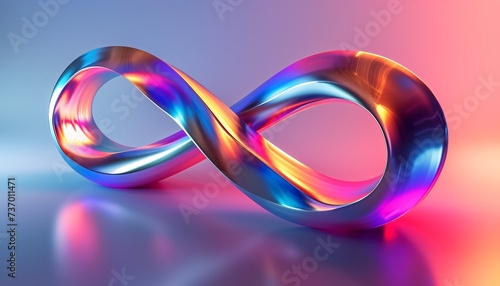 infinity symbol with vibrant neon glow