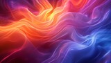 abstract silk waves in neon colors