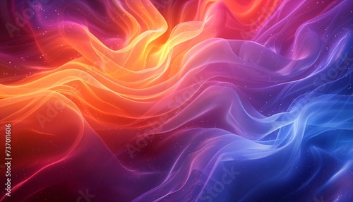 abstract silk waves in neon colors