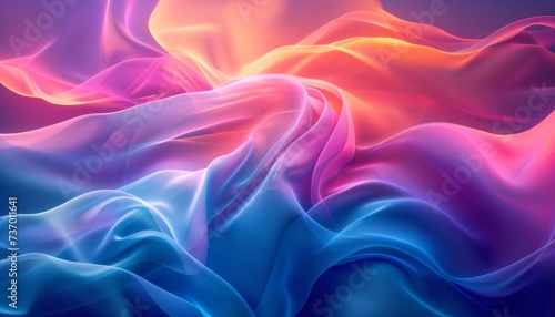 Abstract silk waves in vibrant colors.