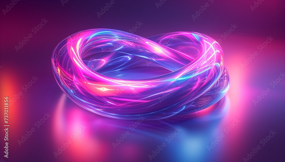 abstract neon light infinity shape abstract neon light infinity shape