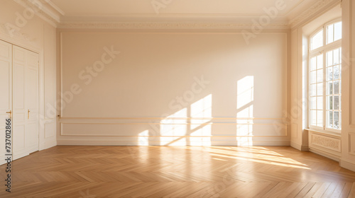 Bright empty room hall