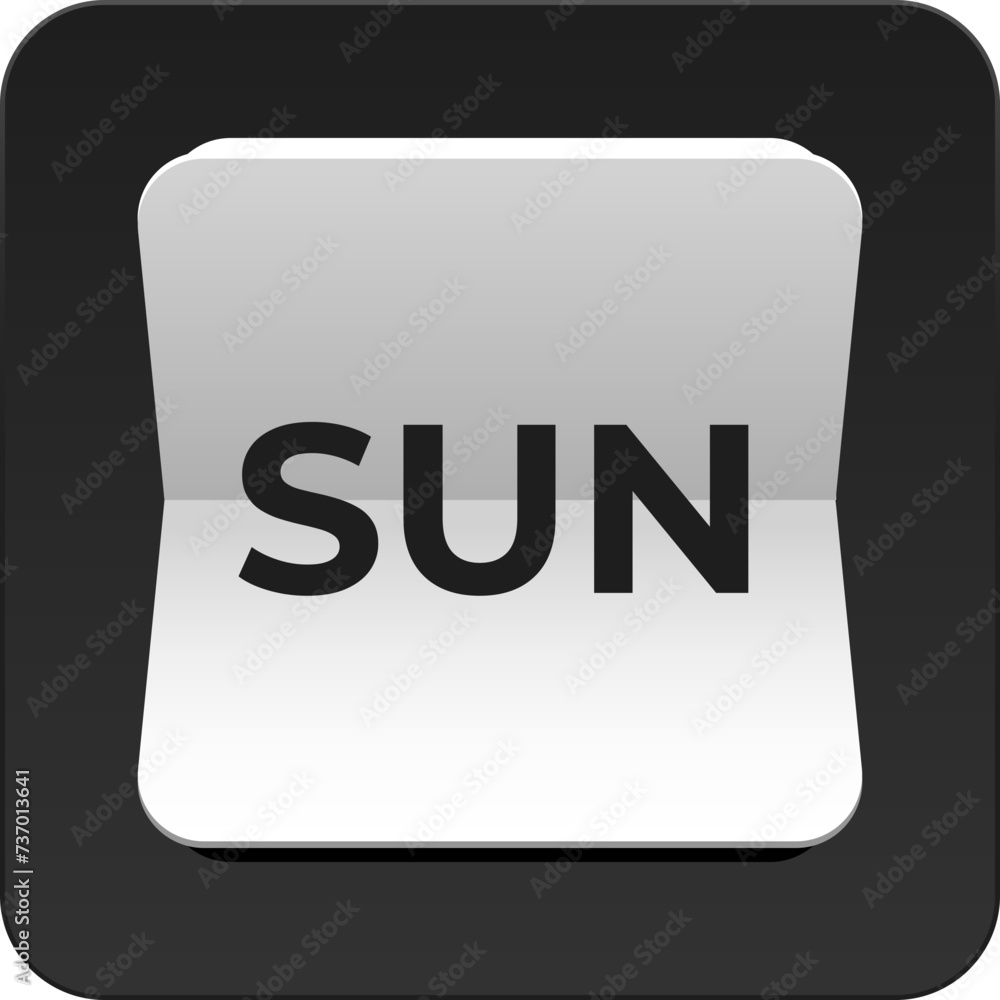 Vector simple icon calendar, 7 day of the week, Collection of calendar symbols. Vector simple icon calendar, 7 day of the week, Collection of calendar symbols.