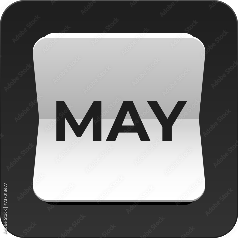 Vector simple icon calendar, month of the year, collection of calendar symbols. Vector simple icon calendar, month of the year, collection of calendar symbols.