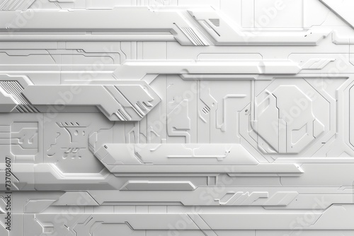 Scifi design external side walls panels abstract. clean light color.