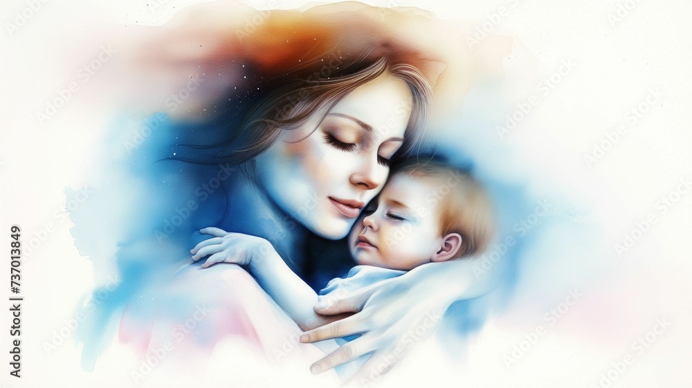 Mother's Love: Ethereal Portrait of Maternity and Innocence Mother's Love: Ethereal Portrait of Maternity and Innocence