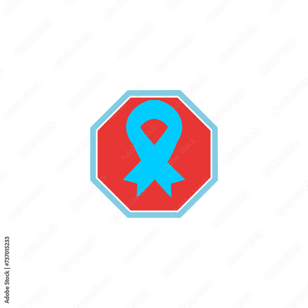 simple cancer day icon with pink color illustration simple cancer day icon with pink color illustration
