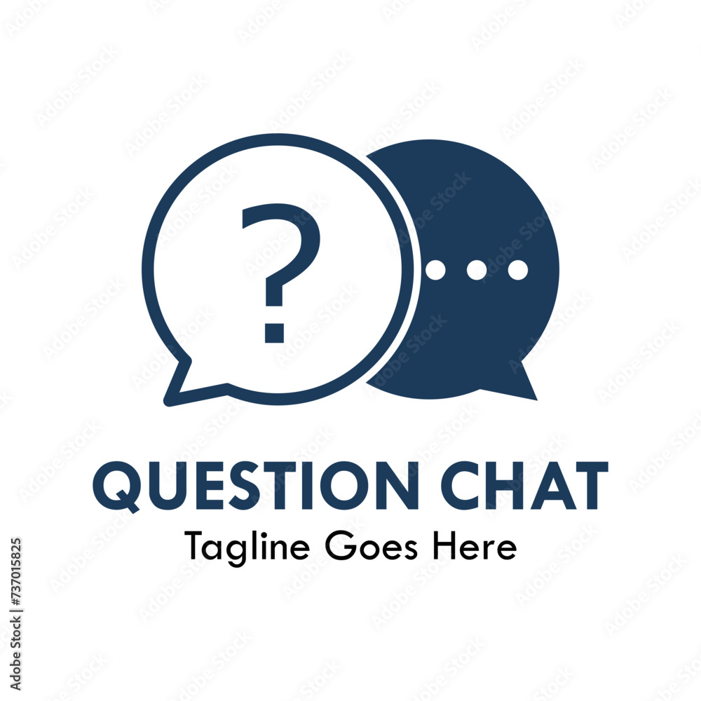 Question chat design logo template illustration