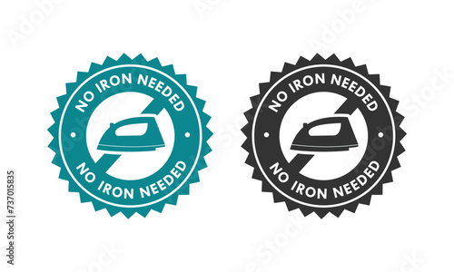 No iron needed design logo template illustration