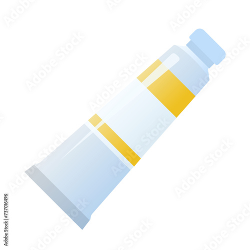 Painting tool yellow oil pigment cartoon illustration