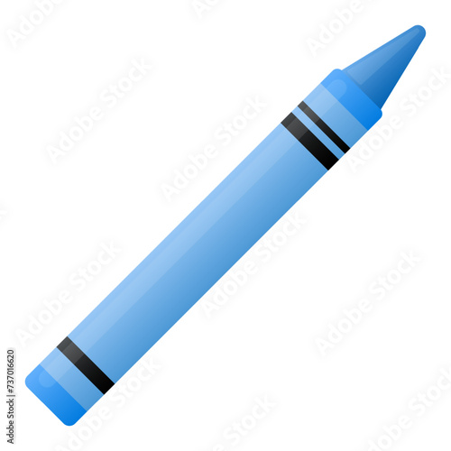 Painting tool blue crayon cartoon illustration photo