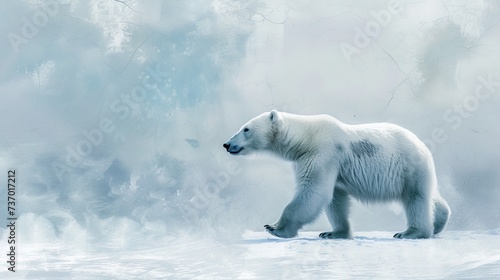 polar bear on ice