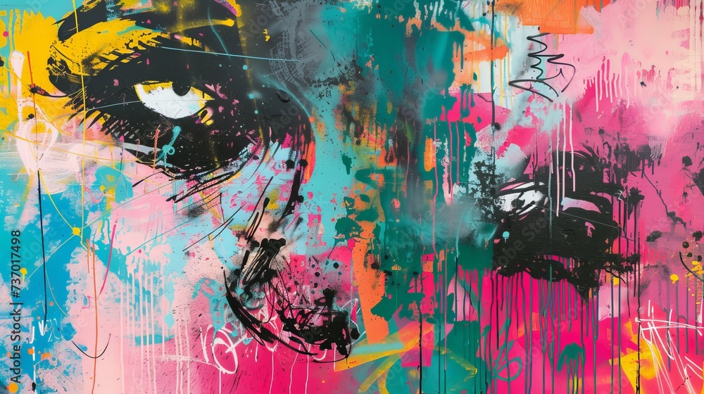 Obraz premium Colorful wall art of various endangered animals