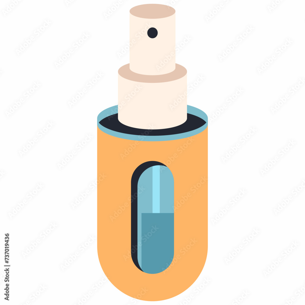 Mini perfume spray atomizer vector cartoon illustration isolated on a white background. Mini perfume spray atomizer vector cartoon illustration isolated on a white background.