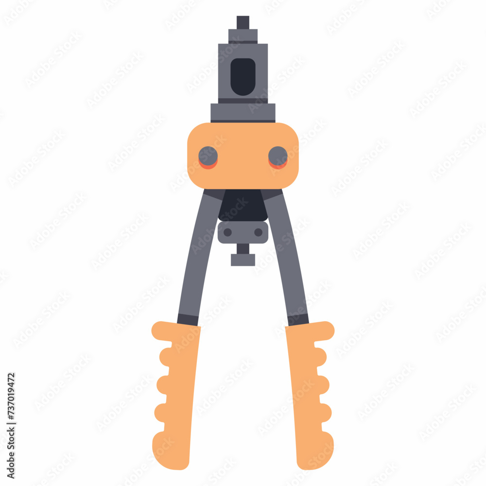 Rivet nut gun vector cartoon illustration isolated on a white background. Rivet nut gun vector cartoon illustration isolated on a white background.
