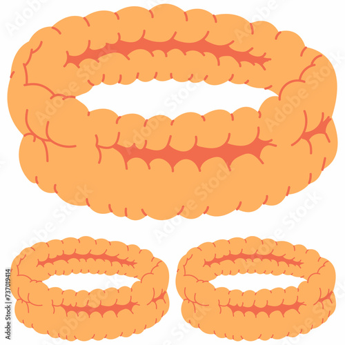 Wrist wash bands vector cartoon set isolated on a white background.